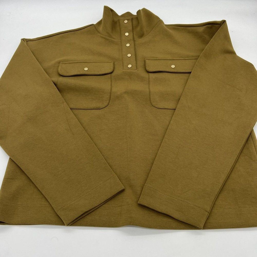 Scotch & Soda Olive Regular Fit Sweatshirt large NWT Flaw